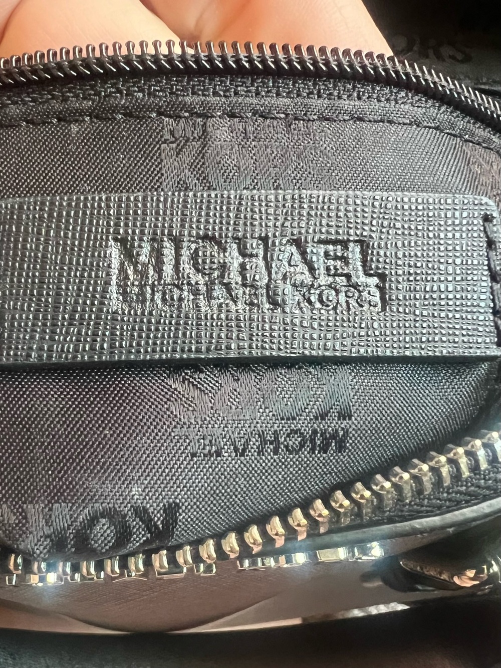 Michael Kors Black Saffiano Leather Satchel with Silver Hardware - Picture 7 of 12